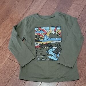 Garanimals Forest Green Kids Long Sleeve Tee